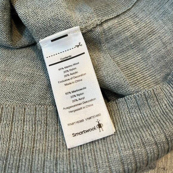 Smartwool Men's Sparwood V-Neck Merino Sweater, Light Gray Heather, Medium - Picture 5 of 7